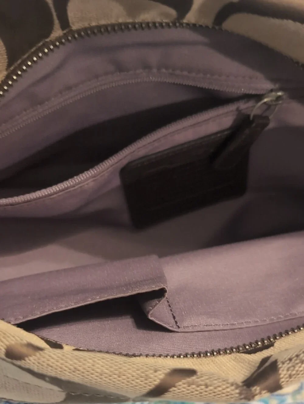 Coach Tan and Dark Brown Signature Canvas Shoulder Bag